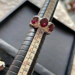 Garnet & 925 Sterling Silver